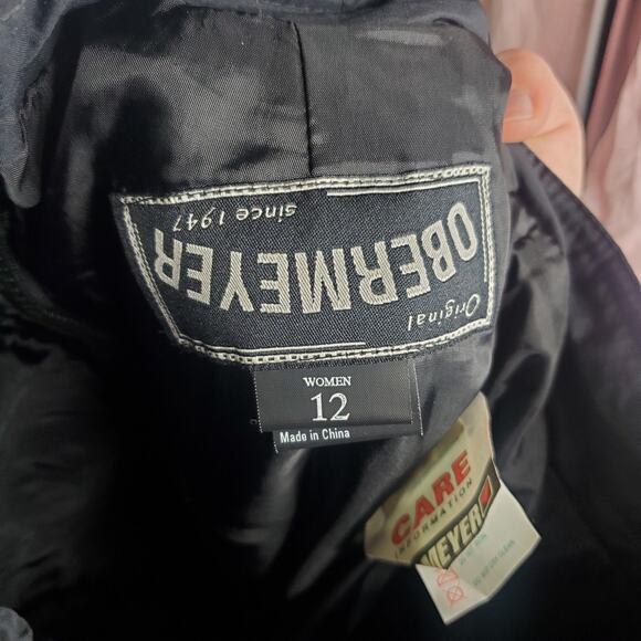 Obermeyer Killington Black Snow Ski Shell Pants Women's Size 12 Nylon Retro - Picture 3 of 15